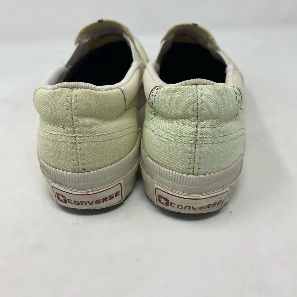 Converse Slip On Wingtip Canvas Sneakers Cream Men's 6.5